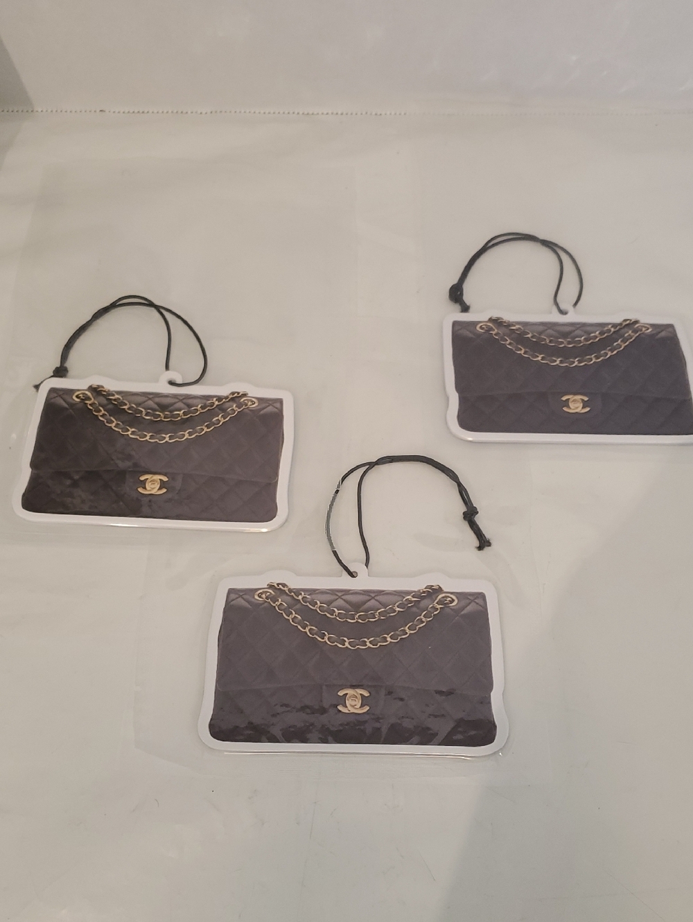 Black Quilted Mini Bag Air Freshener
